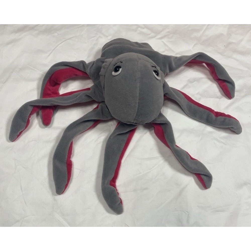 VTG Plush Creations Inc Full Hand Puppet Octopus Gray Pink 1993 Stuffed Animal
